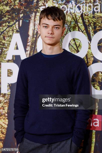 Conrad Khan arrives at the "A Good Person" UK Premiere at The Ham Yard Hotel on March 08, 2023 in London, England.