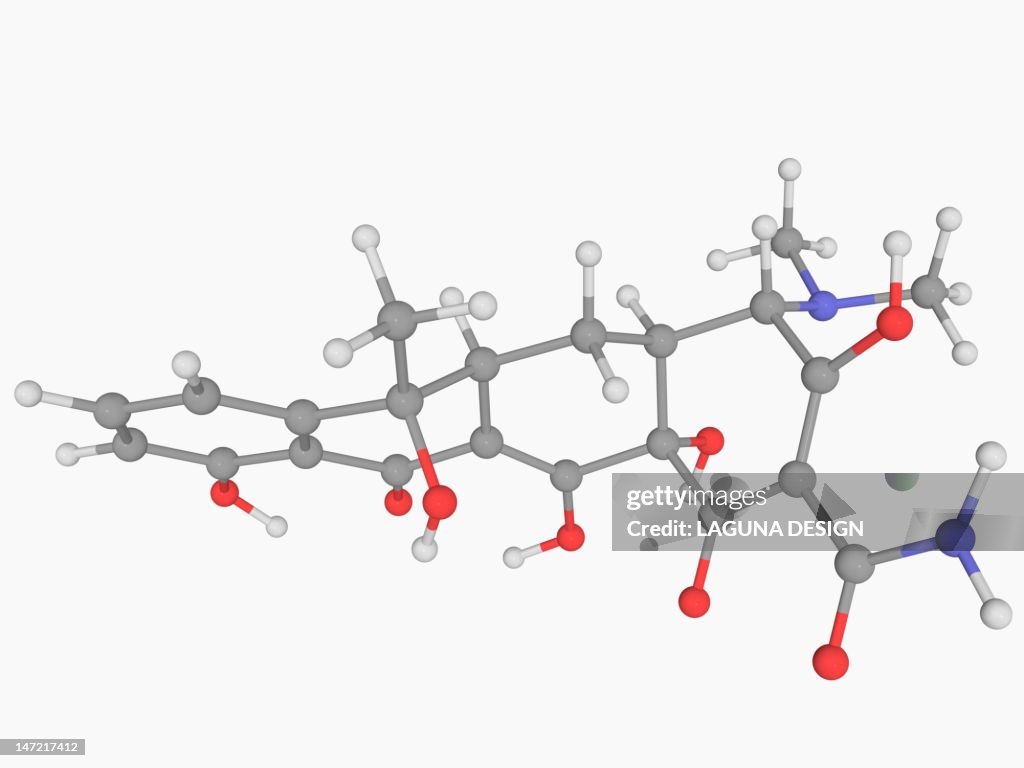 Tetracycline drug molecule