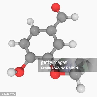 Vanillin molecule Vanillin molecule