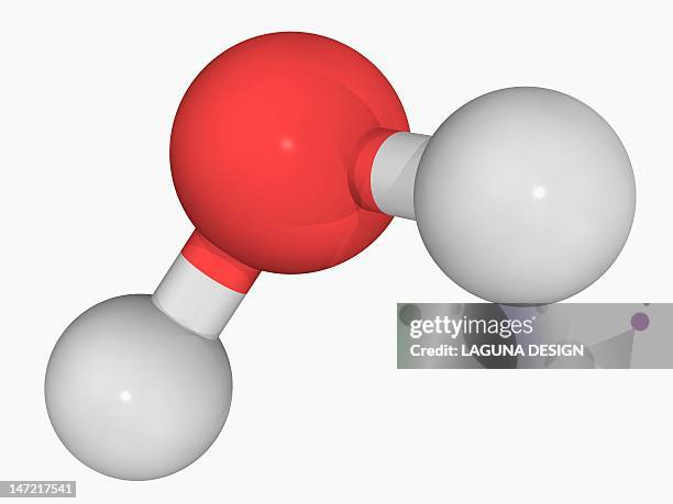 water molecule - oxygen stock illustrations