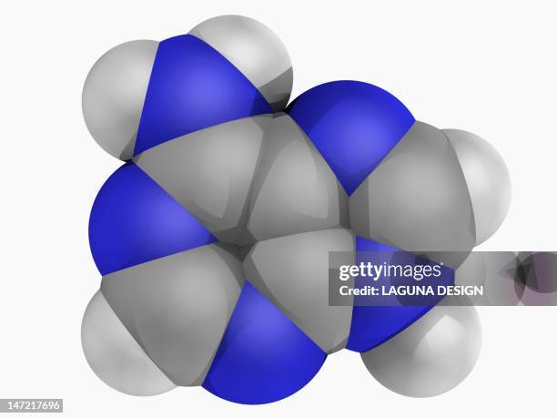adenine molecule - nucleotide stock illustrations