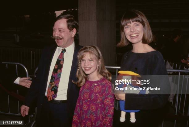 Anna Chlumsky, father Frank Chlumsky and mother Nancy Chlumsky attend the "My Girl" Century City Premiere at Cineplex Odeon Century Plaza Cinemas in...