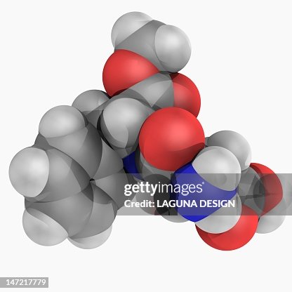 Aspartame molecule Aspartame molecule