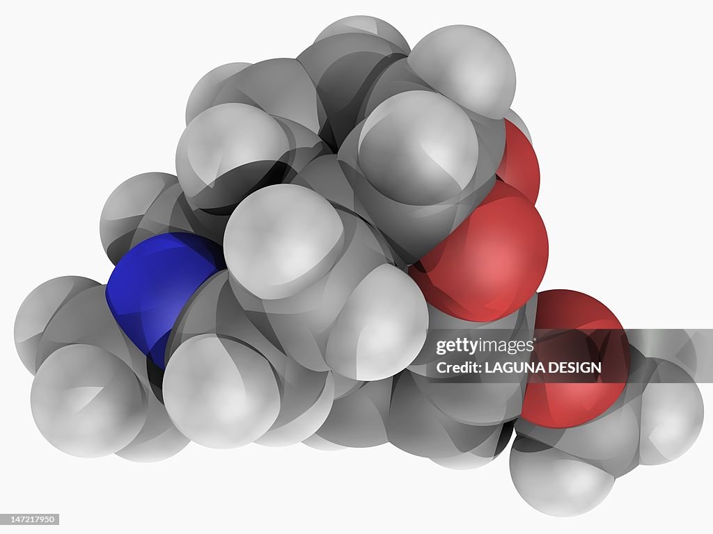 Codeine drug molecule