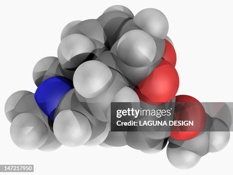 Codeine drug molecule Codeine drug molecule