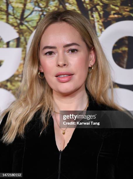 Tanya Burr arrives at the "A Good Person" UK Premiere at The Ham Yard Hotel on March 08, 2023 in London, England.