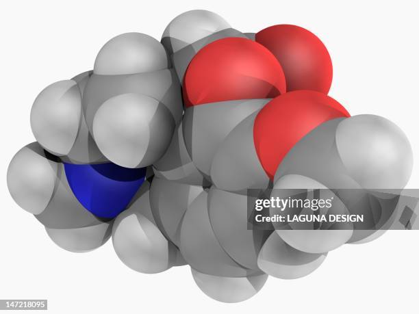 hydrocodone drug molecule - opioids stock illustrations