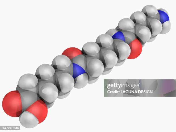 nylon molecule - polymer molecule stock illustrations