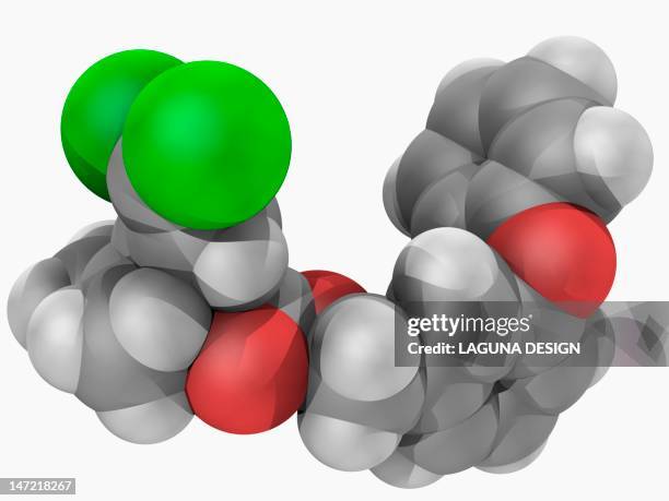 permethrin insecticide molecule - bug spray stock illustrations