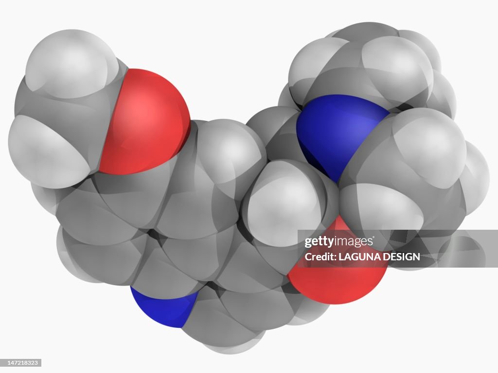 Quinine drug molecule