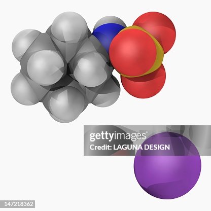 Sodium cyclamate molecule Sodium cyclamate molecule