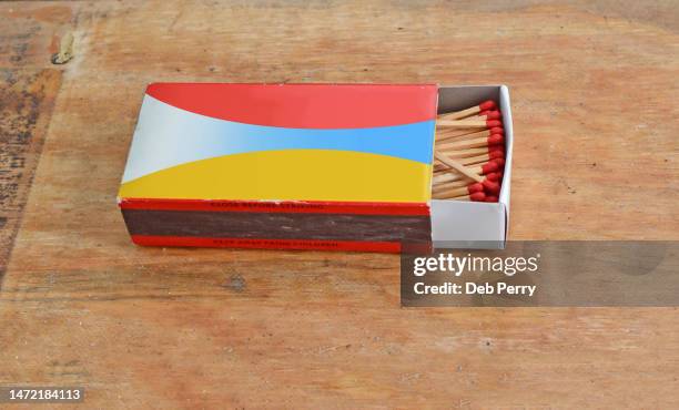 photo of a box of matches - streichholzschachtel stock-fotos und bilder