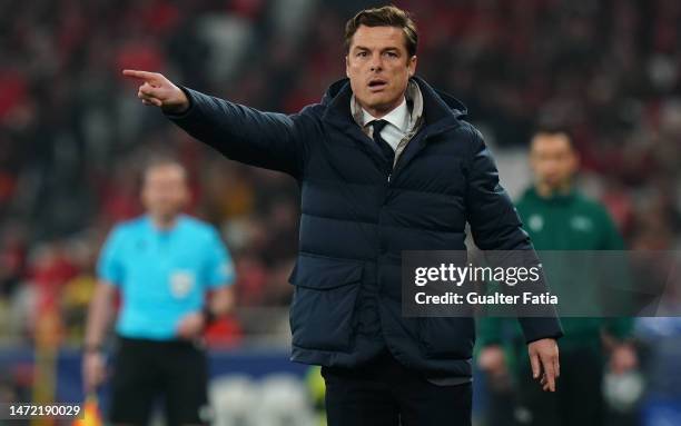 Scott Parker of Club Brugge KV in action during the Round of 16 Second Leg - UEFA Champions League match between SL Benfica and Club Brugge KV at...