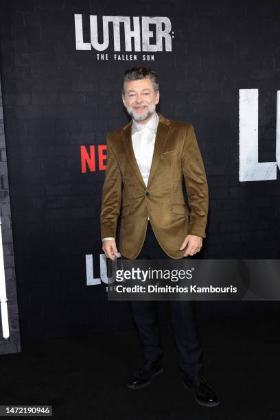 Andy Serkis attends Netflix's "Luther: The Fallen Sun" New York Premiere at Paris Theater on March 08, 2023 in New York City.