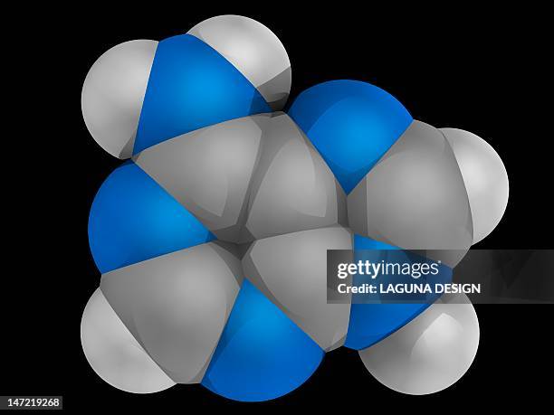 adenine molecule - nucleotide stock illustrations