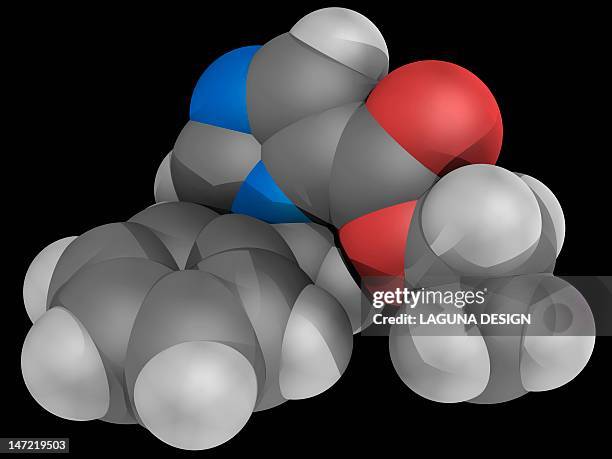 etomidate drug molecule - sedative stock illustrations
