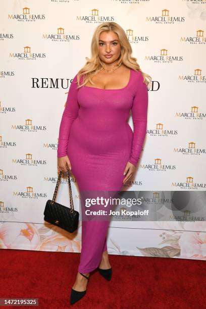 Sarina Nowak attends Remus Pre Award Tea Time at The Beverly Hills Hotel on March 08, 2023 in Beverly Hills, California.