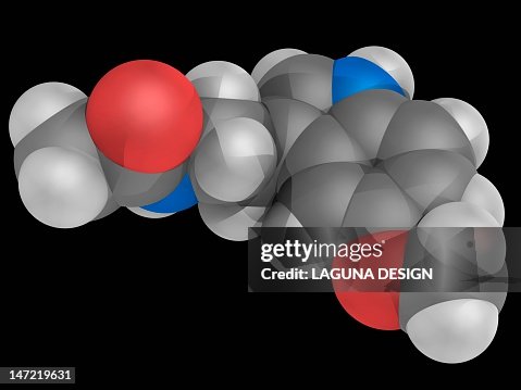 Melatonin molecule Melatonin molecule