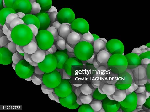 Polyvinyl chloride (PVC) molecule Polyvinyl chloride (PVC) molecule