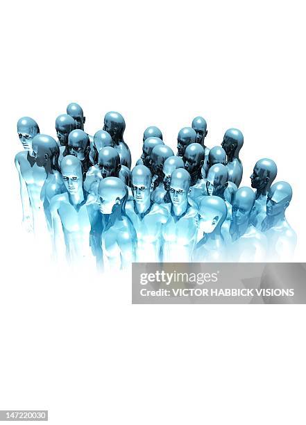 human cloning, conceptual artwork - clone stock illustrations