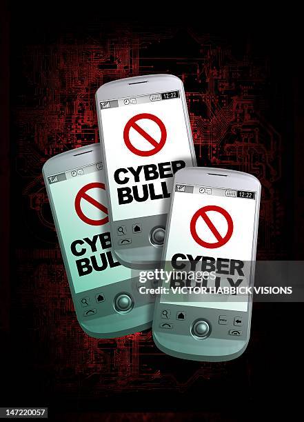 cyber bullying, conceptual artwork - cyberbullying stock-grafiken, -clipart, -cartoons und -symbole