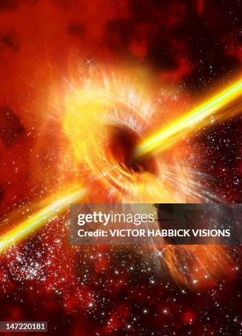 Supermassive black hole, artwork Supermassive black hole, artwork