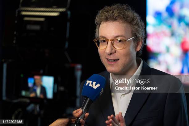 Nicholas Britell is seen at the Art Of Light Award celebration honoring Nicholas Britell during the 40th Annual Miami Film Festival at Silverspot...