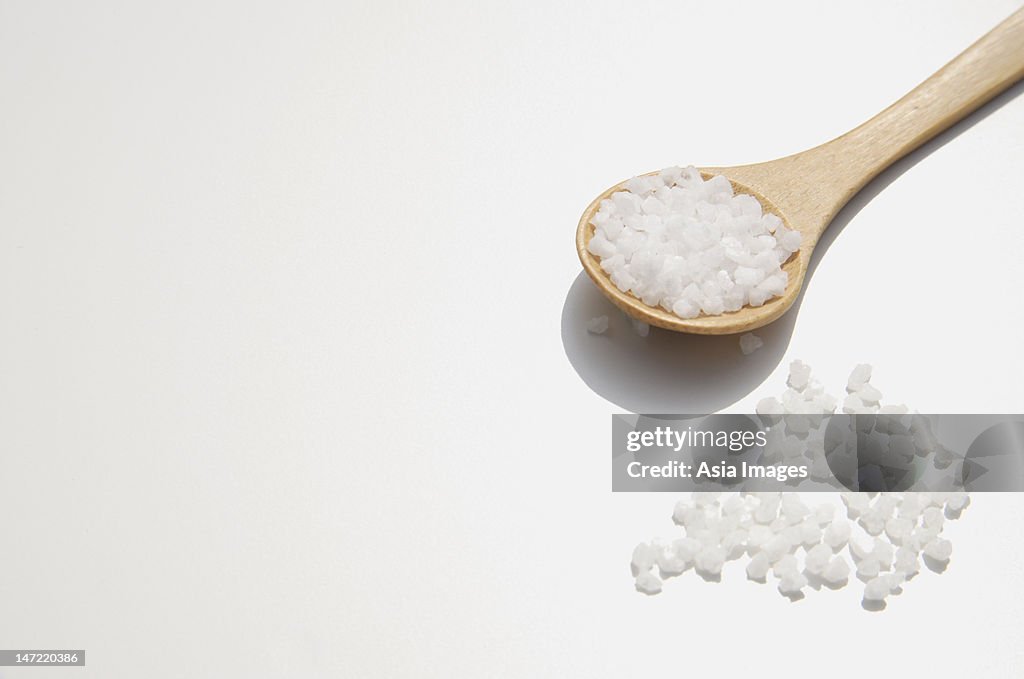 Sea salt used for natural body scrub