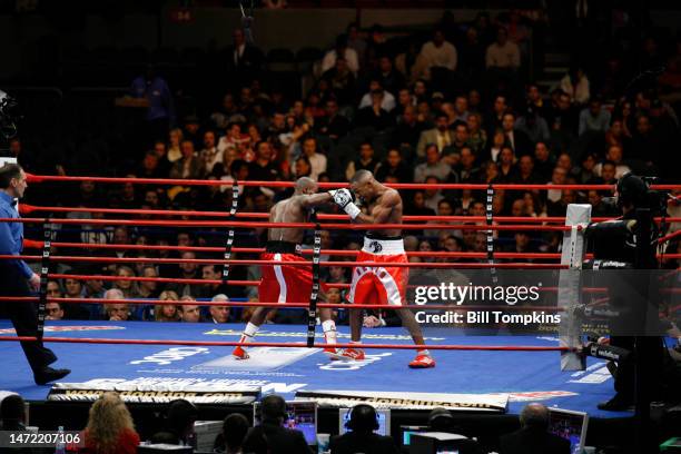 Devon Alexander defeats DeMarcus Corley by Unaimous Decision during their Super Lightweight fight at Madison Square Garden on January 19, 2008 in New...