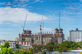 tower crane background sky construction concept