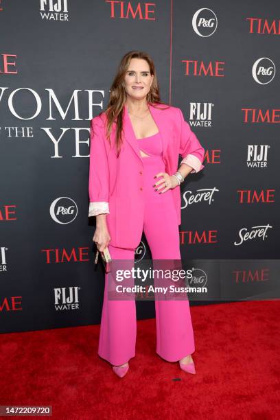 Brooke Shields attends TIME's 2nd Annual Women of the Year Gala at Four Seasons Hotel Los Angeles at Beverly Hills on March 08, 2023 in Los Angeles,...