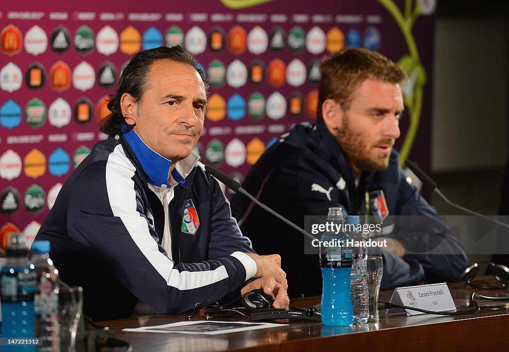 Italy Training and Press Conference - Semi Final: UEFA EURO 2012