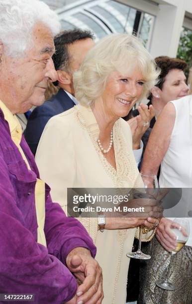 Antonio Carluccio and Camilla, Duchess of Cornwall attend as Tom Parker Bowles launches his new cookbook 'Let's Eat: Recipes From My Kitchen...