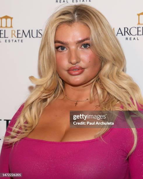 Sarina Nowak attends the Remus Pre-Award Tea Time event at The Beverly Hills Hotel on March 08, 2023 in Beverly Hills, California.