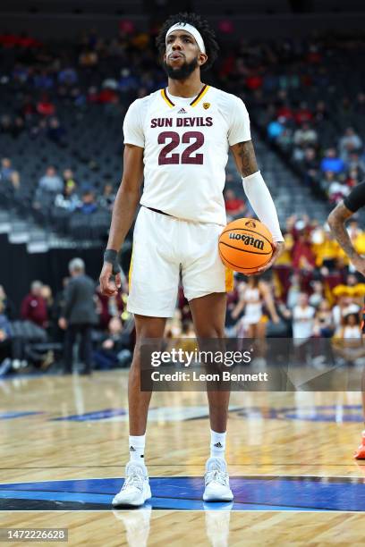 Warren Washington of the Arizona State Sun Devils shooting free throws against the Oregon State Beavers in the first half of a first-round game of...