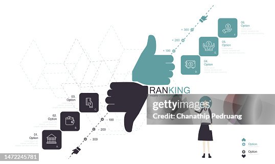 Visual Ranking Graphic Infographics Design Template Ranking Concept With 6 Steps Or Options ...