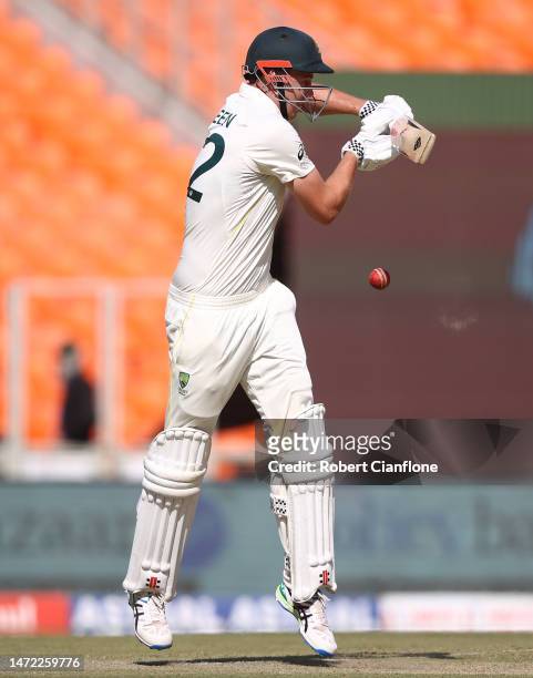 Cameron Green of Australia bats during day one of the Fourth Test match in the series between India and Australia at Narendra Modi Stadium on March...