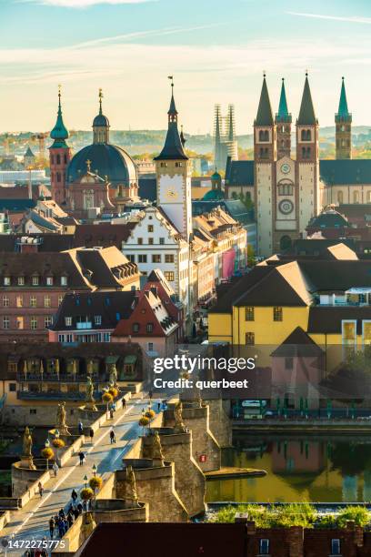 wuerzburg on a sunny day - wurzburg stock pictures, royalty-free photos & images