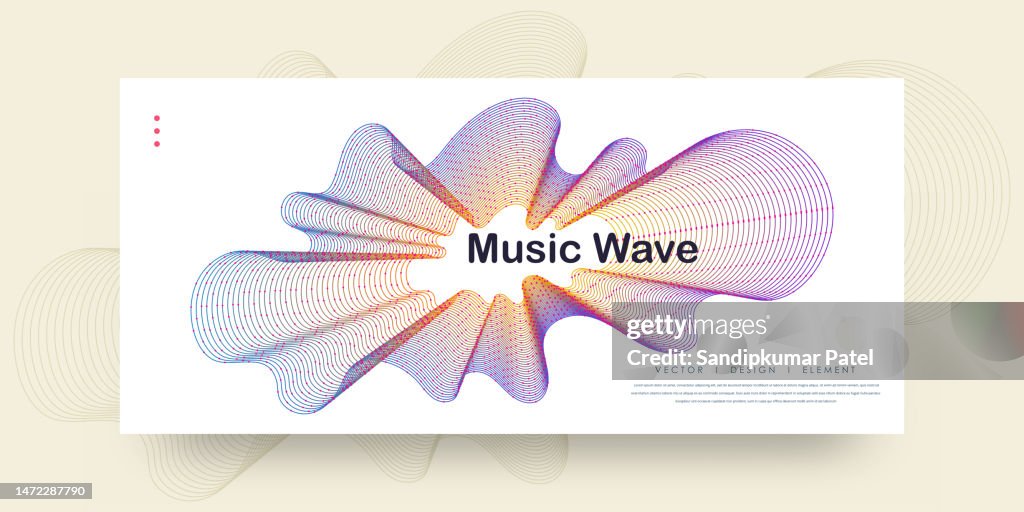 Multicolored abstract fluid sound wave.