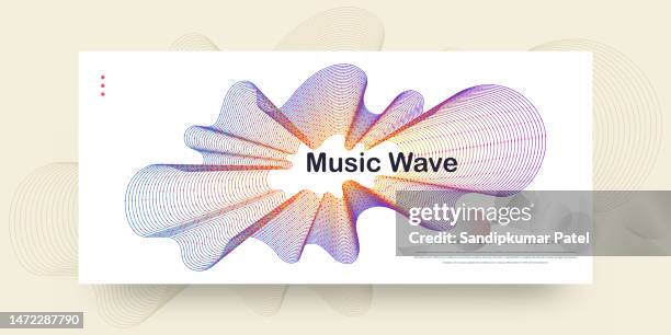 multicolored abstract fluid sound wave. - the sound of change live stock illustrations