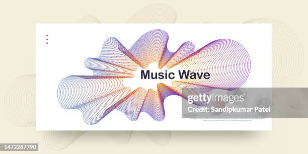multicolored abstract fluid sound wave. - amplifier stock illustrations