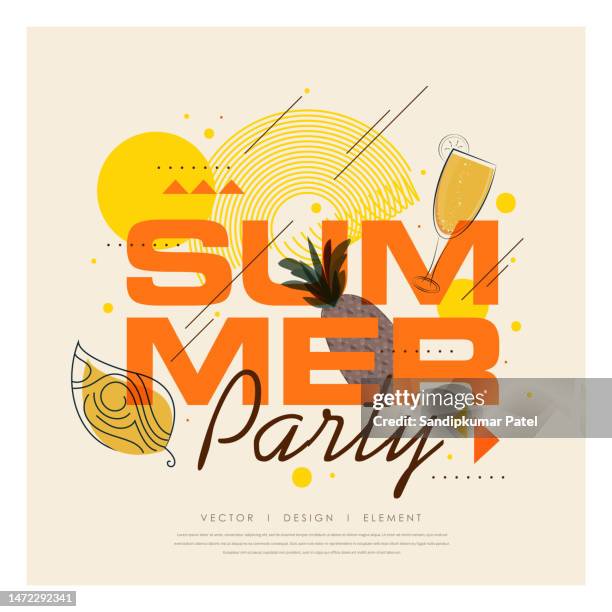 ilustraciones, imágenes clip art, dibujos animados e iconos de stock de hola fondo abstracto de verano, banner de venta de verano, diseño de cartel. - fiesta de piscina