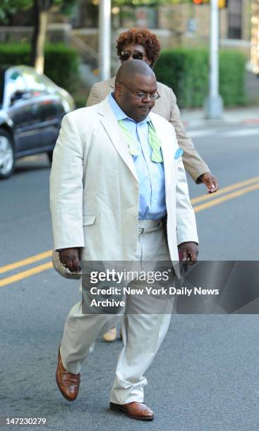 Dean Stephan Hudson a teacher at George Westinghouse Career and Technical Education High School arrives at his Jersey City home from the school's...