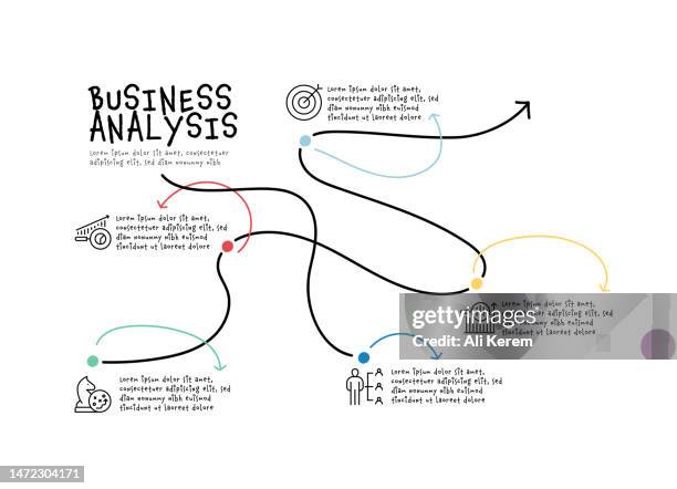 business analysis, strategy, collaboration icons - organization of the petroleum exporting countries stock illustrations