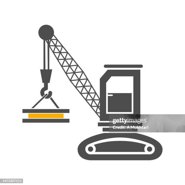 crane icon. - builder logo stock illustrations