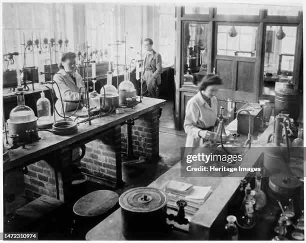 Royal Naval Cordite Factory, Wareham Road, Holton Heath, Wareham St. Martin, Dorset, 1915-1945. The interior of the main laboratory, Royal Naval...