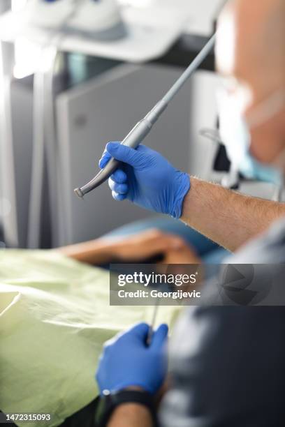 dentist tools & equipment - tandartsboor stockfoto's en -beelden