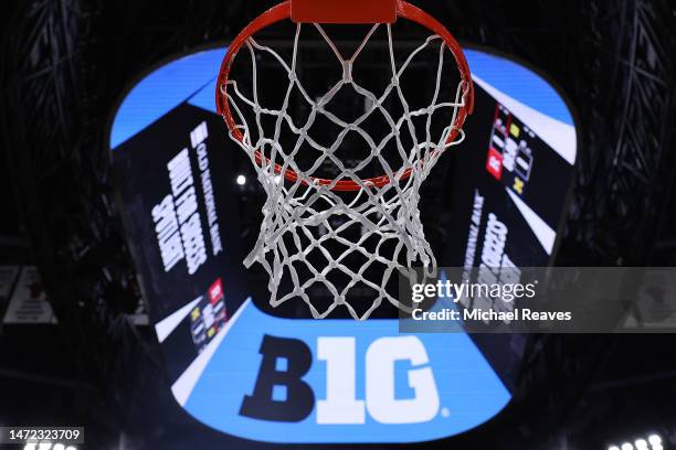 General view of signag during the Big Ten Tournament at United Center on March 09, 2023 in Chicago, Illinois.