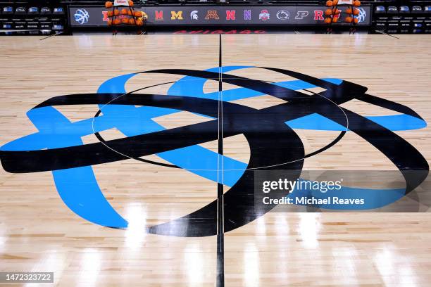 General view of signag during the Big Ten Tournament at United Center on March 09, 2023 in Chicago, Illinois.