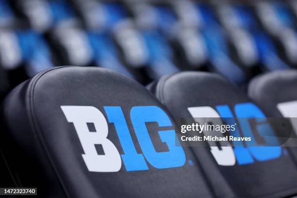 General view of signag during the Big Ten Tournament at United Center on March 09, 2023 in Chicago, Illinois.